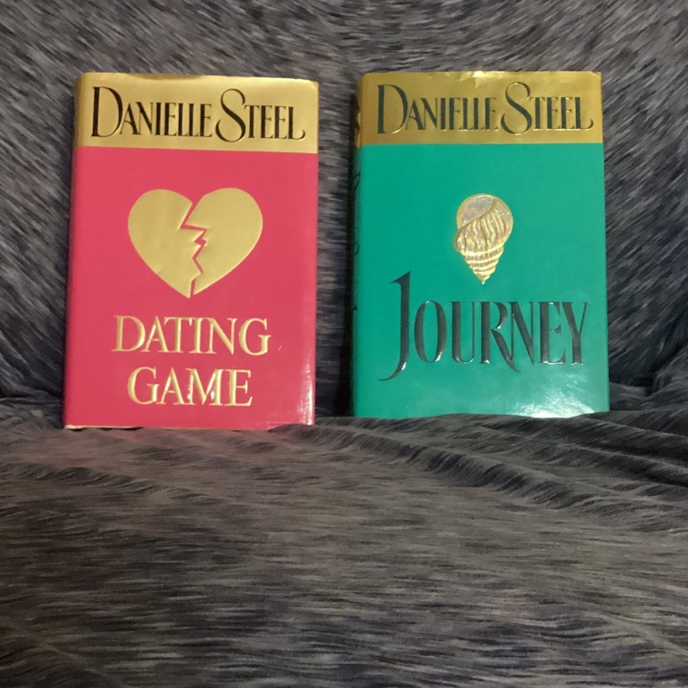 2 Danielle Steel books JOURNEY & DATING GAME Hardcover